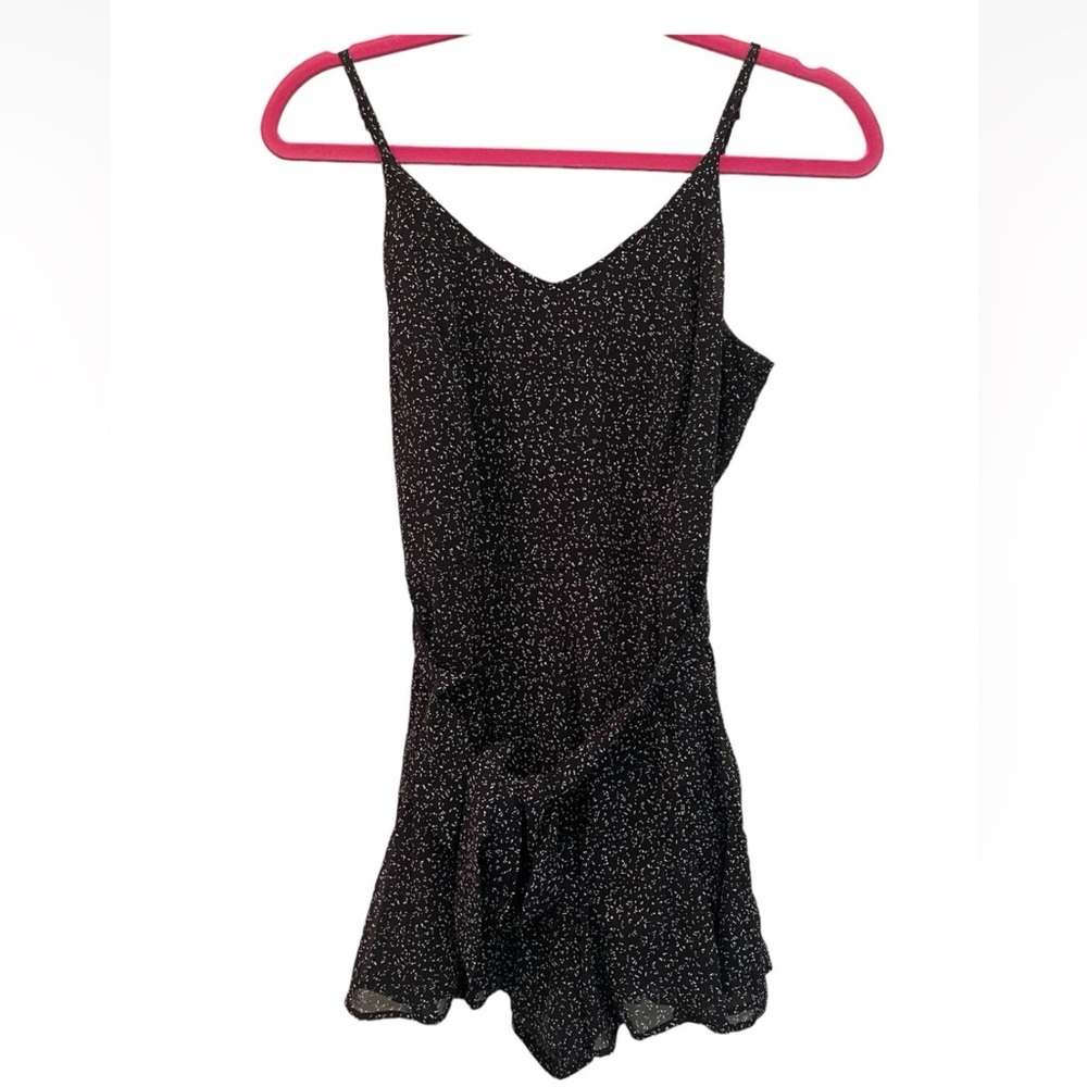 EVELYNblue Romper black with white polka dots Sz S